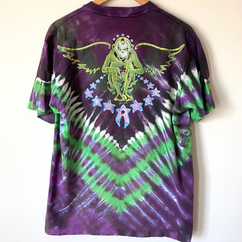 1990 AeroSmith Pump Tie Dye Band Tee Shirt - Picture 3 of 5